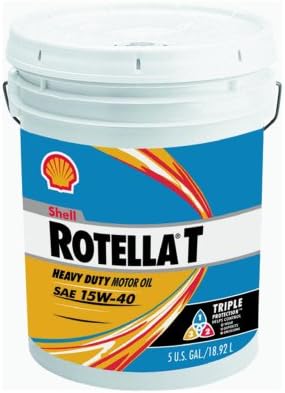 Shell Rotella 550019916 T Triple Protection 15W-40 Heavy Duty Engine Oil -1 - 5 Gallon Pail