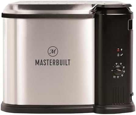 Masterbuilt® 3-in-1 10 Liter XL Electric Turkey Fryer plus Boiler and Steamer Combination with Drain Basket and Breakaway Safety Cord in Stainless