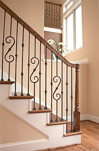 Red Oak 6010-8E 2-1/4 inch Width x 2-3/8 inch Tall Traditional Style Straight Wood Handrail for Stair Remodeling 8 feet Long