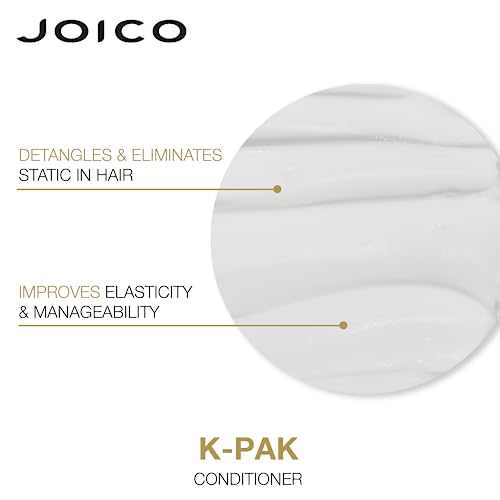 Joico K-PAK Daily Reconstructing Shampoo & Conditioner Set | For Damaged Hair | Repair Damage & Prevent Breakage | Double Hair Strength | Boost Shine | With Keratin & Guajava Fruit Extract