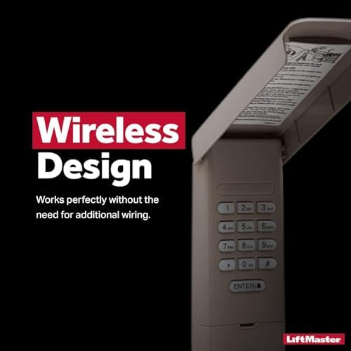 LiftMaster 877LM Wireless and Keyless Entry Keypad for Garage Door Openers - Works only with LiftMaster Garage Door openers with Security+ 2.0 with
