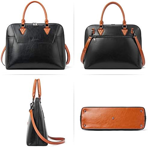 BOSTANTEN Briefcase for Women Leather 15.6 inch Laptop Shoulder Bag Office Work Crossbody Handbag