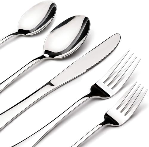 Silverware Set for 8, 40 Piece Stainless Steel Flatware Utensil Cutlery Set