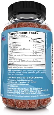 Premium Eye Support Gummies–Lutein Gummies with Zeaxanthin Supports Overall Eye Health