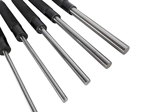 Taytools 466125 18 Piece Roll Pin Punch Set with 8 Inch Long and 4 Inch Short Pins, Includes Sizes 1/16 Through 3/8 Inch