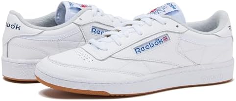 Reebok Club C 85 Mens Tennis Shoes, Casual Fashion White Sneakers for Men