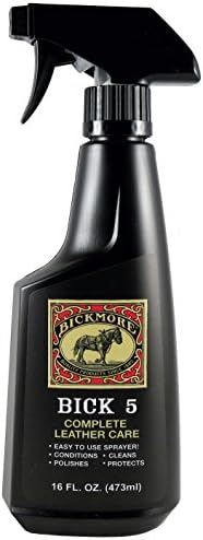 Bick 5 Leather Cleaner Conditioner Spray 16 fl oz, For All Leather Goods, USA Made | One-step clean and condition for all leather goods. Made in USA.