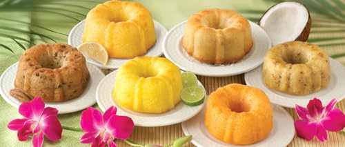 Dockside Market Tropical Mini Sampler Cakes - All natural- Fruit Cakes Combo perfect for Birthday, Gift Basket