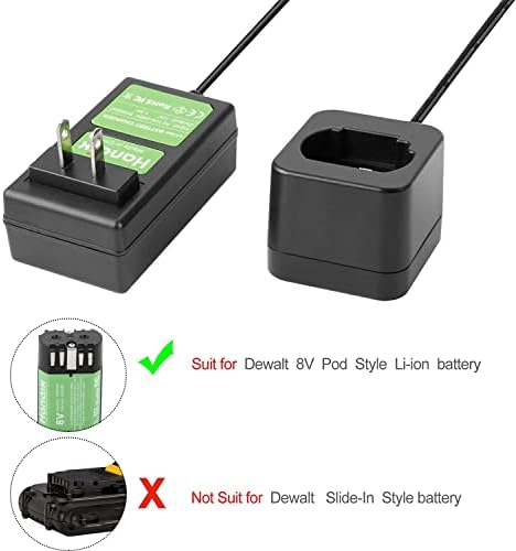 2000mAh 8V Battery and Charger for Dewalt Compatible with Dewalt 8V DCB080 DCF680N1 DW4390 DCF680N2 DCF680G2(Battery and Charger Included)