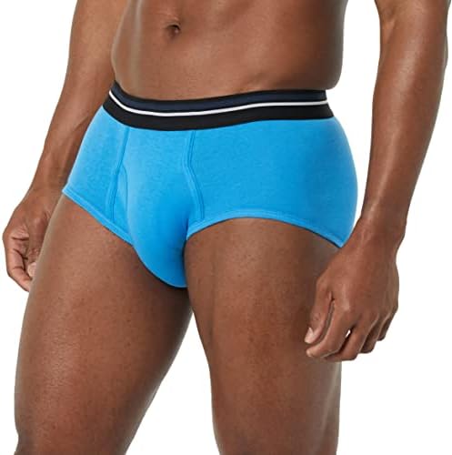Amazon Essentials Men's Breathable Ribbed Knit Briefs with Elasticized Waistband, Multipacks
