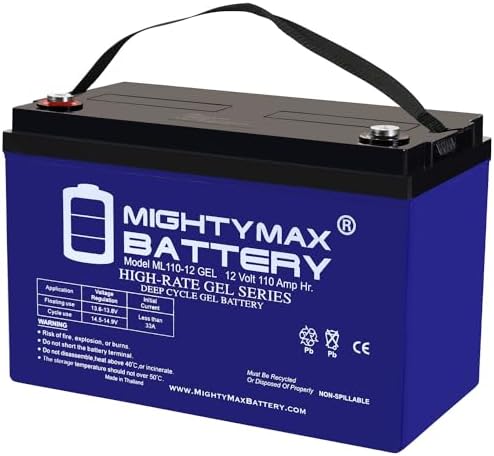 Mighty Max Battery ML55-12 GEL -12 Volt 55 AH, GEL Type, Internal Thread (INT) Terminal, Rechargeable SLA AGM Battery
