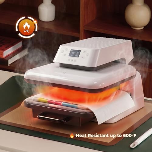 3 Pack PTFE Teflon Sheet for Heat Press Transfer Sheet Non Stick 16 x 20" Heat Transfer Paper Reusable Heat Resistant Craft Mat