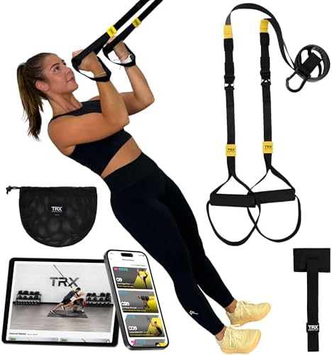 TRX GO Suspension Trainer, At Home, Portable Gym Workout, For Strength Training, Full Body Exercise Equipment