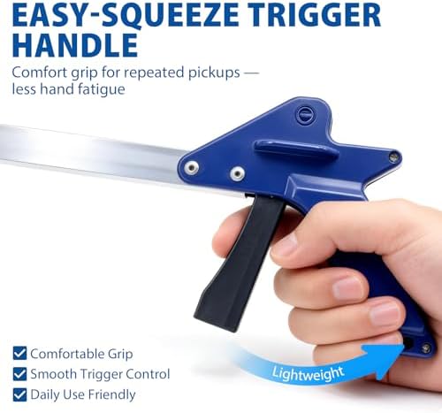 Blue Jay 30 Inch Reacher Grabber Tool with Rubber Suction Cups, Lightweight Long Arm Trash Picker Upper, Multipurpose Extending Reach Assist Stick, Mobility Aid for Seniors and Adults