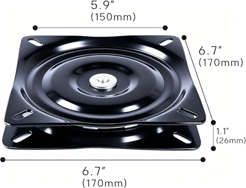Hoffen Seat Swivel, 6-1/4 inch, Black, 360-Degree