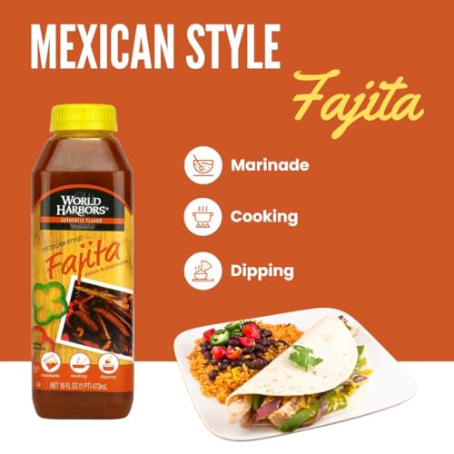 World Harbors Jamaican Jerk Sauce Sweet & Spicy Marinade for Jamaican Jerky Seasoning Chicken, Sirloin, Shrimp Jerk Seasoning Jamaican Style - Flavors for Dipping, Glazing 16 oz (Pack of 2)