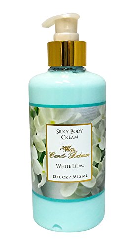Camille Beckman English Lavender Silky Body Cream, Moisturizer, 13 oz | Sweet almond oil, glycerin, aloe & vitamin E; non-greasy vegan formula; fresh lavender scent; for all skin types; USA made