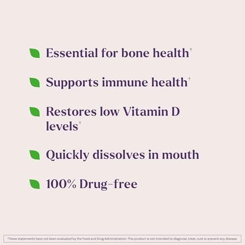 Natrol Vitamin D3 2, 000 IU Fast Dissolve, Bone & Joint Health, 90 Tablets | Dietary Supplement for Immune, Bone and Joint Health