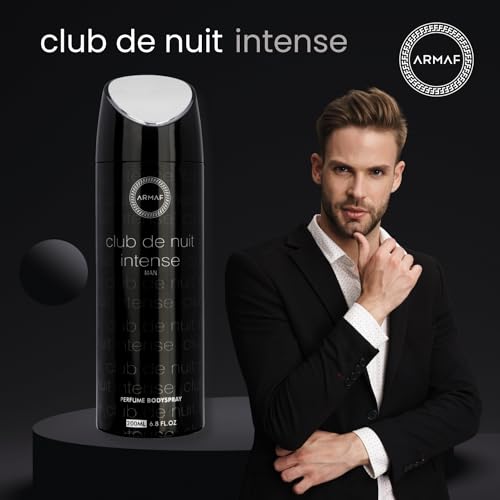 Armaf Club De Nuit Intense for Men Parfume Bodyspray Spray, 6.8 Ounce / 200 ml
