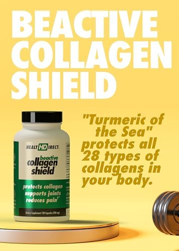 HEALTH DIRECT BeActive Collagen Shield, Green-Lipped Mussel, 60 Capsules | Bioactive Mariplex GLM formula from New Zealand supports collagen health, joints and muscle recovery.