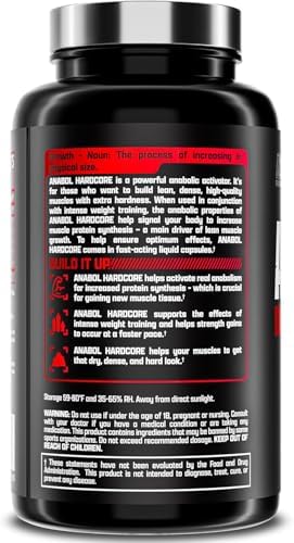 Nutrex Research Anabol Hardcore Anabolic Activator, Muscle Builder and Hardening Agent, 60 Pills Fast Acting Liquid Capsules - 1 Month Supply