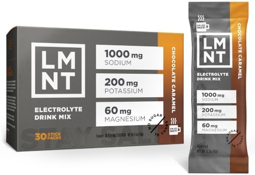 LMNT Zero Sugar Electrolytes - Chocolate Salt | Drink Mix | 30-Count
