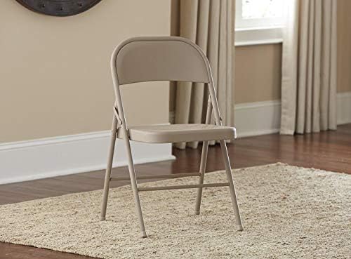 Cosco All Steel Folding Chair Antique Linen (4-pack)