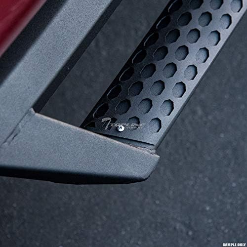 Matte Black Hoop Drop Step Side Nerf Bars Rail Running Boards v2 Compatible with 05-22 Toyota Tacoma Double (Crew) Cab