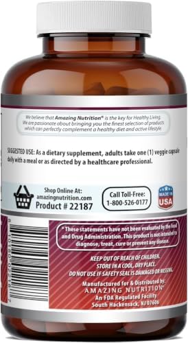 Amazing Formulas Quercetin 500mg 120 Veggie Capsules Supplement - Non-GMO - Gluten Free - Supports Overall Health & Well Being