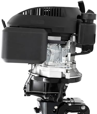 Outboard Boat Motor Air Cooled Gas Outboard Engine 360° Steering Pull Start Saltwater Outboard Boat Motor Fishing Boat Engine