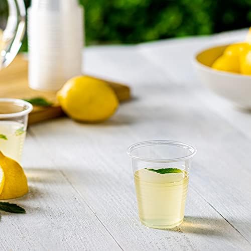 GUSTO 7 oz Clear Plastic Cups [500 Count] Disposable Cold Drinking Cups