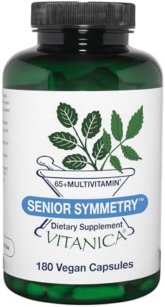 Vitanica, Senior Symmetry, 65 Years and Up Multivitamins and Minerals, Vegan, 180 Capsules