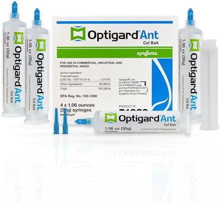 Syngenta - TRTD11568 - Optigard Ant Bait Gel Box - 4 Tubes w/ Plunger - 30g each tube, White