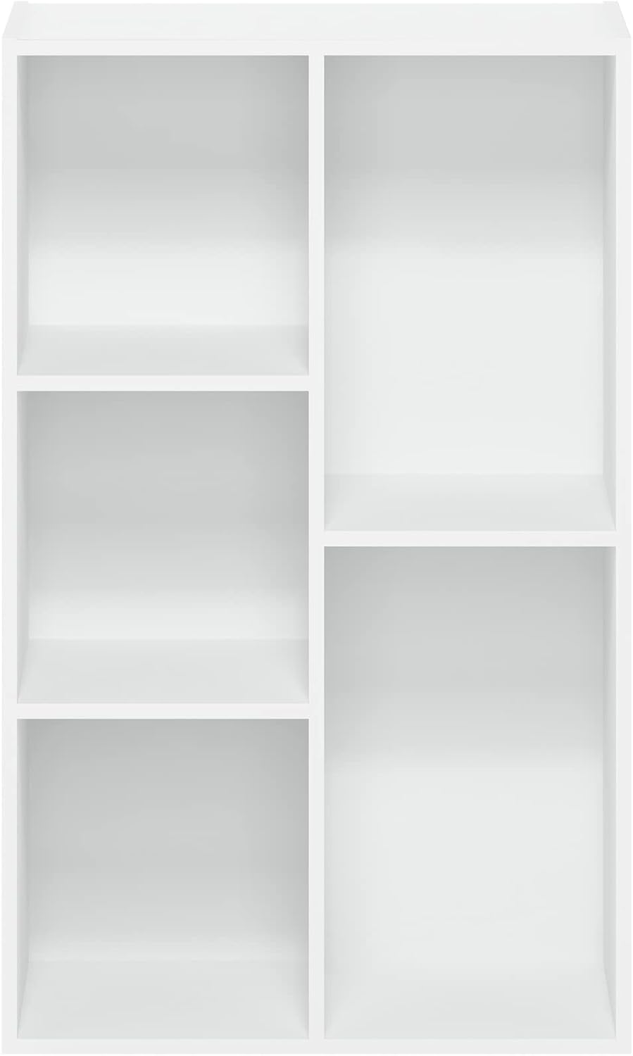 Furinno LUDER Book Shelf, 5-Cube Bookshelf, Easy Assembly Bookcase with Open Shelves, 9.4 x 19.7 x 31.5, for Living Room, Bedroom, Home Office, Darkwood