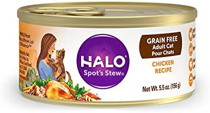 Halo Grain Free Soft Pate, Adult Cat Wet Food, Chicken in Broth Recipe, 5.5 oz, Case of 12