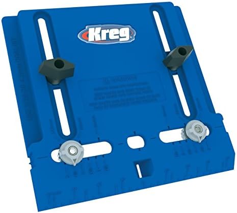 Kreg Cabinet Hardware Jig - Portable Straight Hole Drilling - Precision Drilling Without a Press - Moveable Edge Guide for Accurate Positioning
