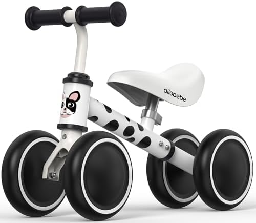 Baby Balance Bike, Cute Toddler Bikes 12-36 Months Gifts for 1 Year Old Girl Bike to Train Baby from Standing to Running with Adjustable Seat Silent & Soft 3 Wheels