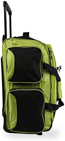 Fila 22" Lightweight Carry On Rolling Duffel Bag, Neon Lime, One Size