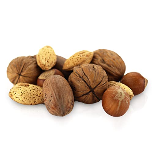 Anna and Sarah Premium Mixed Nuts in Shell, 4 Pound Bag, California Jumbo Chandler Walnuts, Georgia Extra Large Pecans, California Almonds