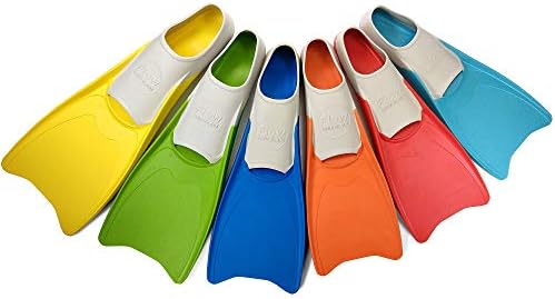 Flow Premium Rubber Long Fins for Swim and Lap Training - Youth Sizes for Kids, Young Men, and Women