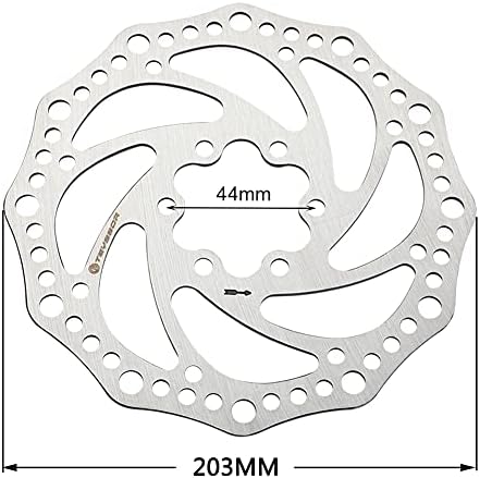 Teyssor 140mm 160mm 180mm 203mm Bike Disc Brake Rotor with 6 Bolts Fit for Road Bike Mountain Bike BMX MTB