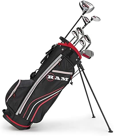 RAM Golf Accubar Golf Clubs Set - Graphite Shafted Woods and Stainless Steel Irons - Lefty