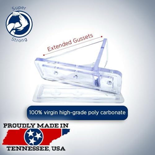 50 Pack Snow Guards for Metal Roofs – with Perfect Seal Gaskets & Screws – Heavy-Duty Polycarbonate Snow Stops Prevent Sliding Snow & Ice –
