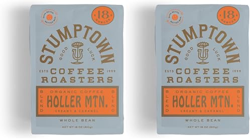 Stumptown Coffee Roasters, Medium Roast Organic Whole Bean Coffee, 100% Arabica Coffee - Holler Mountain 12 Ounce Bag with Flavor Notes of Citrus Zest, Caramel and Hazelnut