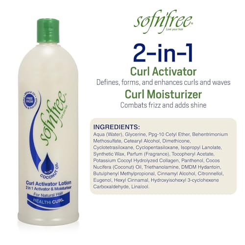 Sofn'free Moisturizer & Curl Activator Lotion - 25.35 fl oz | Defines waves, coils, and multicultural curls. Provides moisture, shine, and frizz control with a soft, flexible finish.