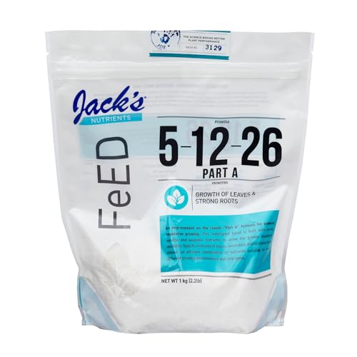 Jack's Nutrients 5-12-26 Part A Water-Soluble Fertilizer, 2.2lb | Part 1 of a 2-Step System, Targeted Micronutrient Package