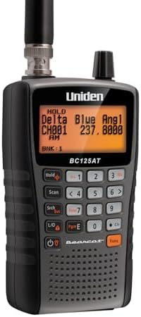 Uniden Bearcat BC125AT Handheld Scanner, 500-Alpha-Tagged Channels, Close Call Technology, PC Programable, Aviation, Marine, Railroad, NASCAR, Racing
