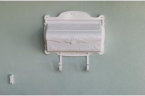Special Lite Floral Horizontal Wall Mount Mailbox - Black Aluminum Mailbox for Wall Mount - SHF-1001-BLK