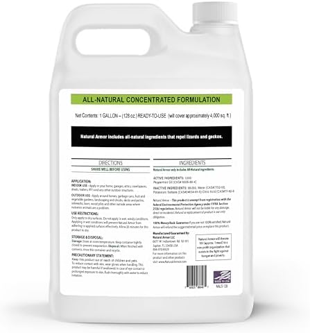 Natural Armor Lizard & Gecko Repellent - 1 Gallon (128 oz) w/Sprayer