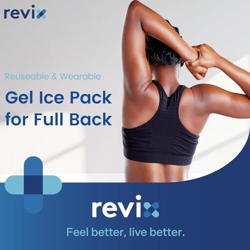REVIX XXL Full Back Ice Pack Wrap, Large Gel Packs for Injuries Reusable